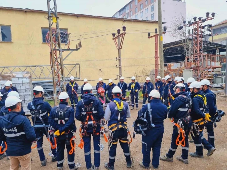 VEDAŞ personeline yüksekte çalışma eğitimi
