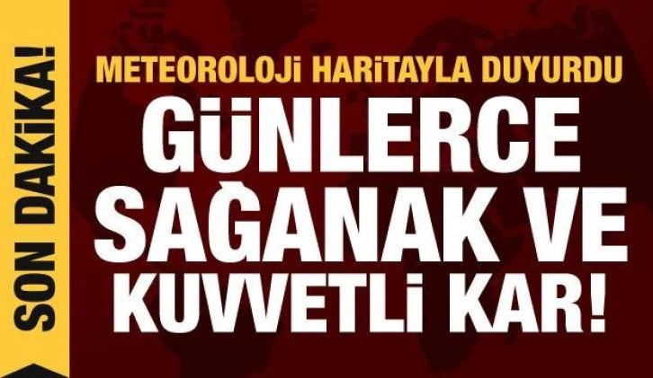 Yağış tüm yurda yayılacak! İç ve doğuda kar, diğer bölgelerde sağanak yağış var