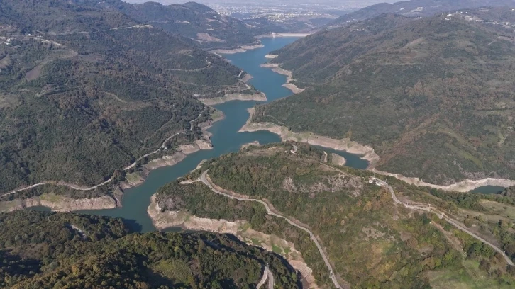 Yağışlar olmayınca Yuvacık Barajı’nda su seviyesi düştü
