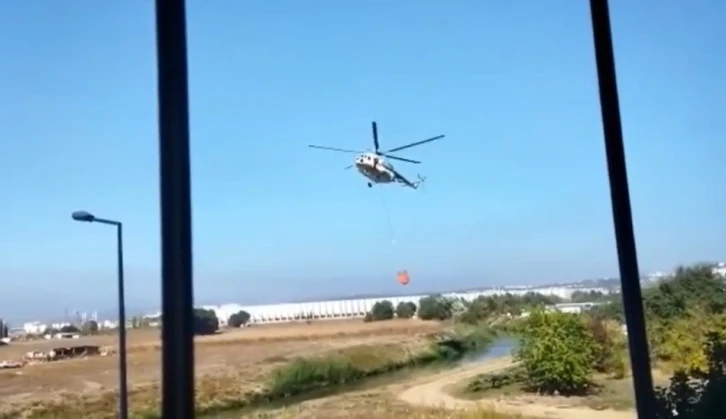 Yangın söndürme helikopterleri o fabrikaya sorti yapıyor
