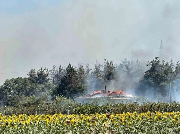 Yangında Uludağ Üniversitesine ait tesisin çatısı yandı
