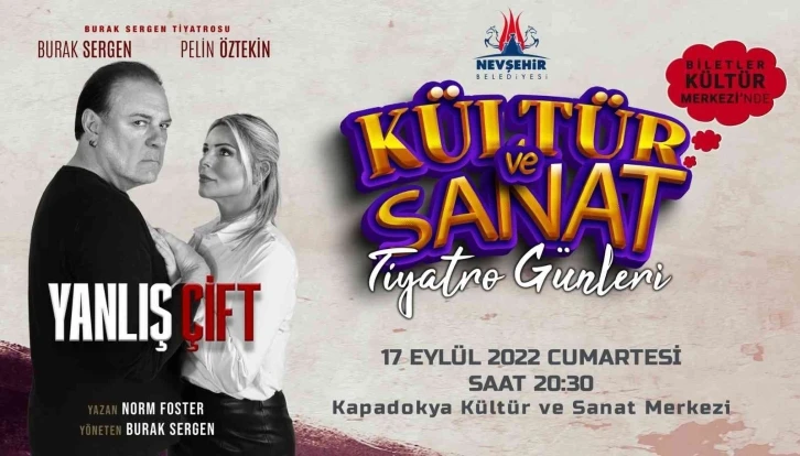 “Yanlış Çift” oyunu Nevşehir’de sahne alacak
