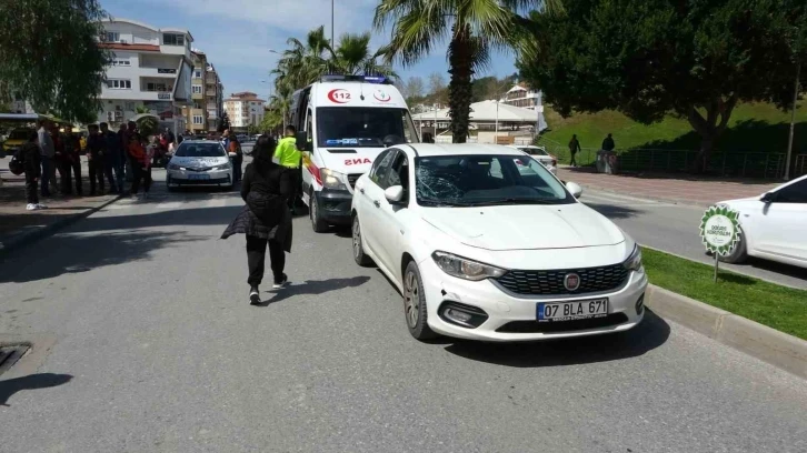 Yaya geçidinde otomobilin çarptığı bisikletli çocuk yaralandı
