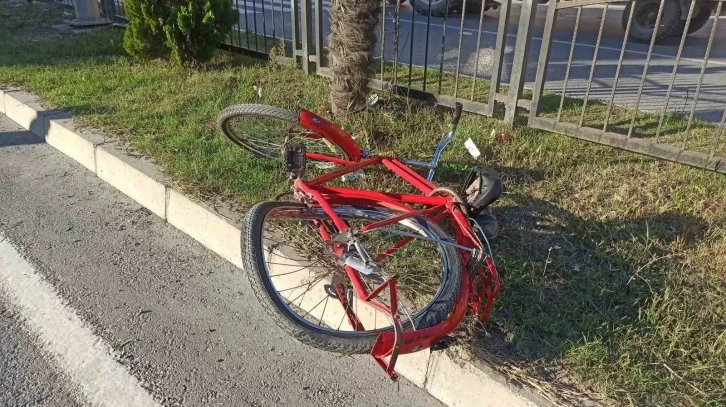 Yaya geçidinden geçerken otomobilin çarptığı bisikletli yaralandı
