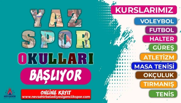 Yaz Sporu Okullarına kayıtlar başlıyor
