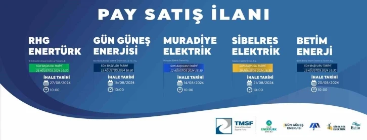 Yenilenebilir enerjide dev satış: TMSF enerji şirketlerini ihaleye çıkardı
