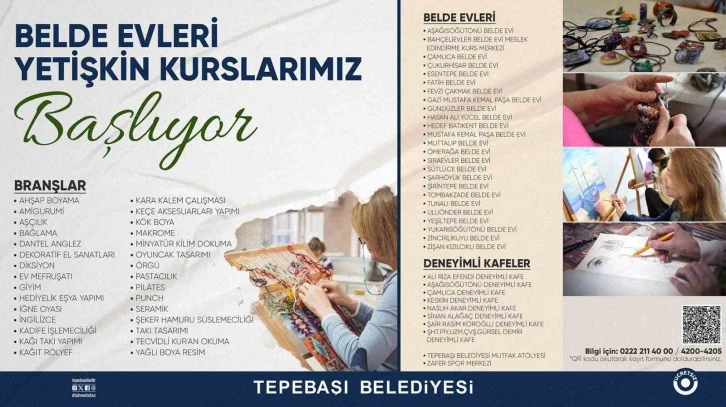 Yetişkin kursları 5 noktada başlıyor
