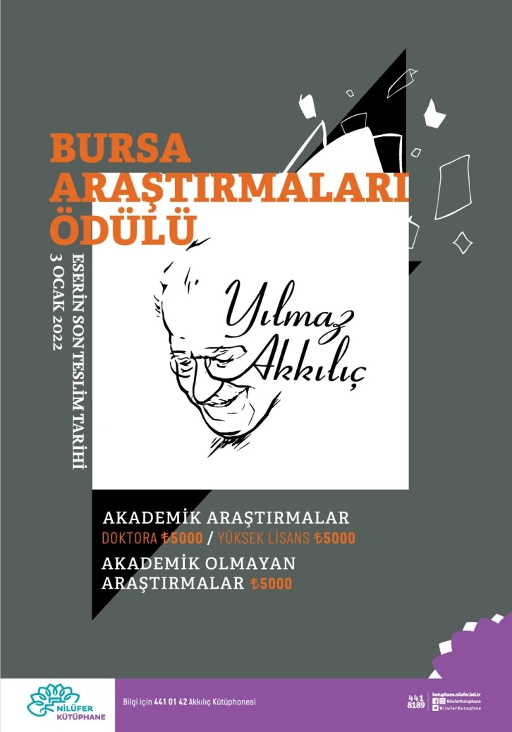 Yılmaz Akkılıç Bursa Araştırmaları Ödülü Karagöz’ün
