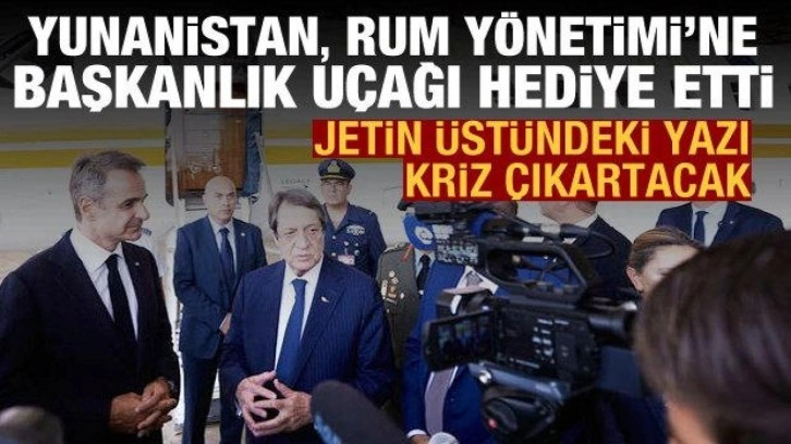 Yunanistan, Kıbrıs Rum Yönetimi'ne uçak verdi: Jetin üstündeki yazı tepki çekti