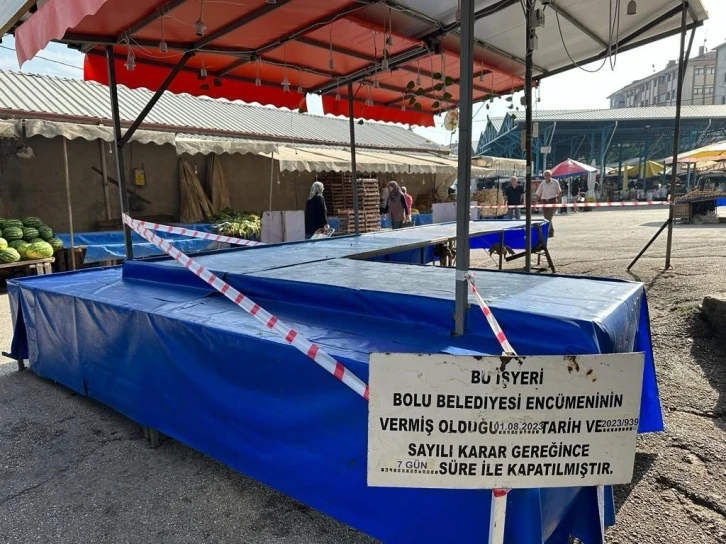 Zabıta kurallara uymayan esnafı affetmedi
