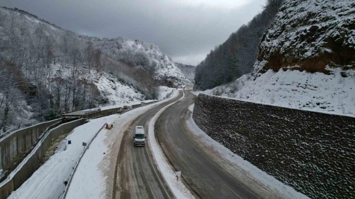 Zonguldak’ta kar yağışı etkili oldu
