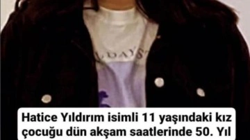 11 yaşındaki Hatice Yıldırım kayıplara karıştı