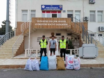 13 çuval keçiboynuzu çalan 6 kişi yakalandı
