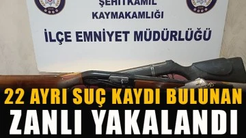 22 ayrı suç kaydı bulunan zanlı yakalandı