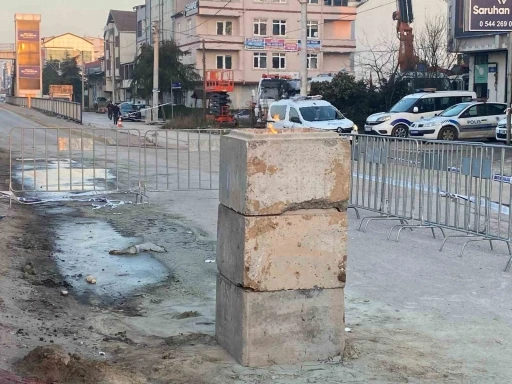 5 gündür yanan gazın çevresi betonla kapatıldı
