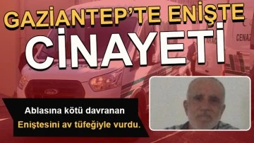 Ablasına kötü davrandığını iddia ettiği eniştesini av tüfeğiyle öldürdü