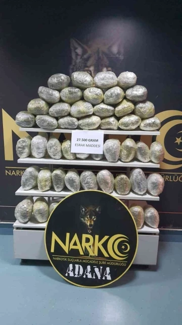 Adana’da 27 kilo 500 gram esrar yakalatan 4 zanlı tutuklandı
