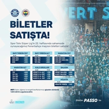 Adana Demirspor - Fenerbahçe maçının biletleri satışa çıktı
