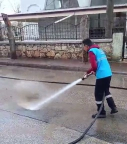 Adıyaman’da cadde ve sokaklar temizleniyor