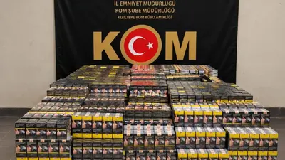 Kızıltepe’de bir araçta 6 bin 100 paket sigara bulundu