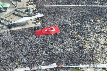 AK Parti Büyük İstanbul Miting alanı havadan böyle görüntülendi