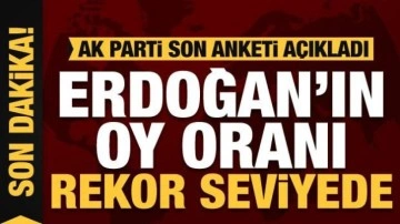 AK Parti son anketi açıkladı! Başkan Erdoğan'ın oy oranları zirveye ulaştı