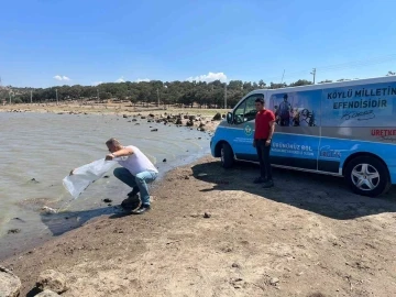 Akhisar ve Kırkağaç’ta 2 gölete 4 bin yavru sazan bırakıldı
