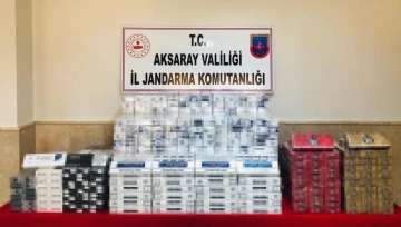 Aksaray’da jandarmadan kaçak sigara operasyonu
