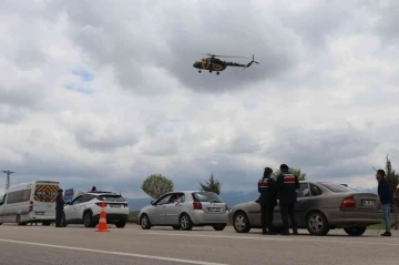 Aksaray jandarmadan hava destekli denetim
