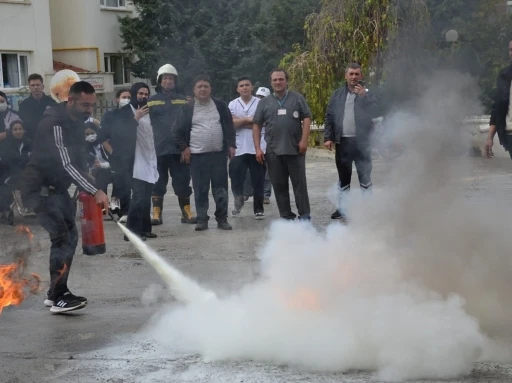 Amasya’da hastanedeki tatbikat gerçeğini aratmadı
