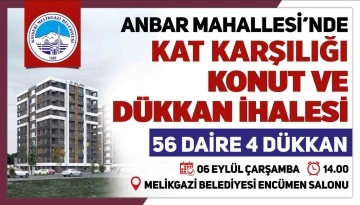 Anbar’da Kat Karşılığı 56 Daire ve 4 Dükkan İhalesi Yapılacak
