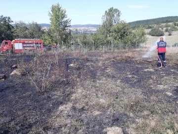 Anız yangını büyümeden söndürüldü
