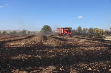 Anız yangını kapalı cezaevine sıçramadan söndürüldü
