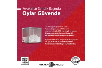 Ankara Barosu'ndan avukatlara "sandık güvenliği eğitimi"