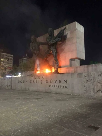 Ankara’da akıl sağlığı yerinde olmayan kişi Güvenpark’ta anıtı ateşe verdi
