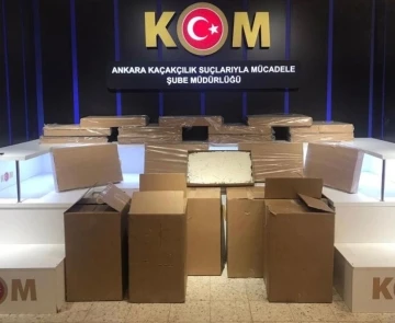 Ankara’da kaçak sigara ve makaron operasyonu: 454 bin 151 adet ürün ele geçirildi
