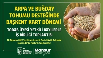 Ankara’da üreticilere tohum desteği
