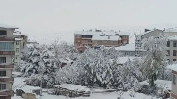 Aşkale’ye mevsimin ilk karı yağdı
