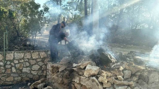 Asker ve itfaiye sahaya indi, yangının çıkış noktası ve sebebi araştırılıyor
