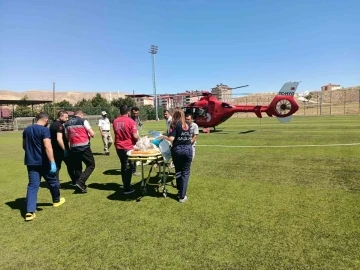 Astım hastasının yardımına hava ambulansı yetişti
