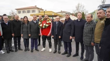 Avrupa Şampiyonu Güreşçi Feyzullah Aktürk’e Çan’da coşkulu karşılama
