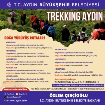 Aydın Büyükşehir Belediyesi doğaseverleri ’Trekking Aydın’ etkinliği ile buluşturuyor
