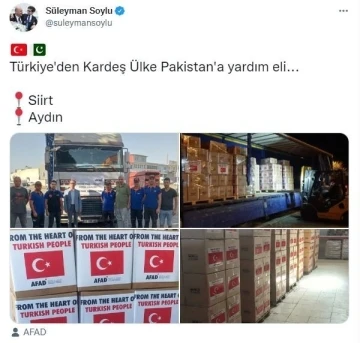 Aydın’dan Pakistan’a yardım eli
