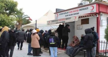 Aydınlılar kan bağışına yoğun ilgi gösteriyor