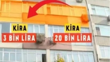 Aynı apartman aynı daire: Biri 3 bin TL diğeri 20 bin TL kira