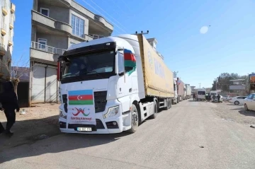 Azerbaycan’dan gelen 4 yardım tırı Adıyaman’a ulaştı
