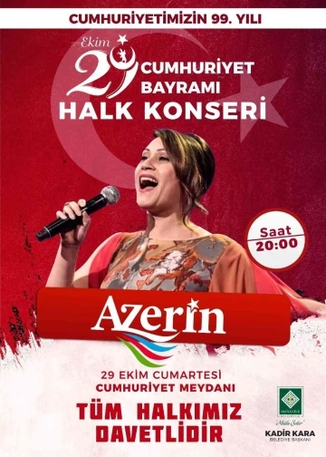 Azerin Osmaniye’de &quot;Cumhuriyet&quot; konseri verecek
