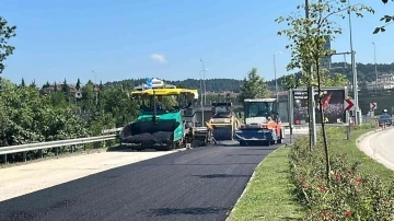 Bahçeşehir Bağlantı Yolunda asfalt çalışmaları başladı
