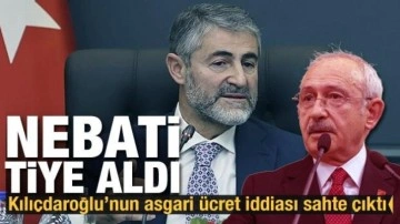  Bakan Nebati, Kılıçdaroğlu'nun &quot;asgari ücret&quot; ithamını yalanladı: Neredeyse 1 yıl olacak.