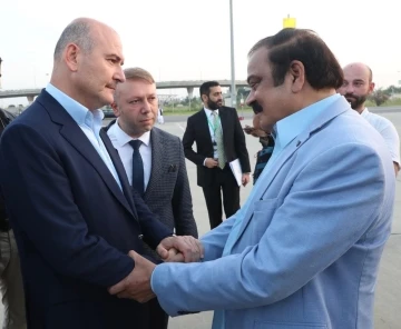 Bakan Soylu ve Bakan Kurum Pakistan’a geldi
